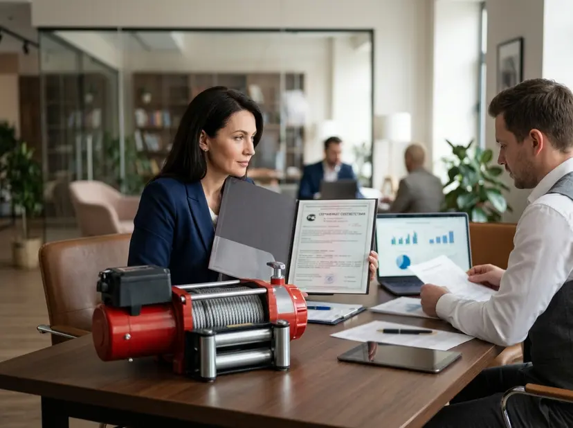 Сертификат на лебедку